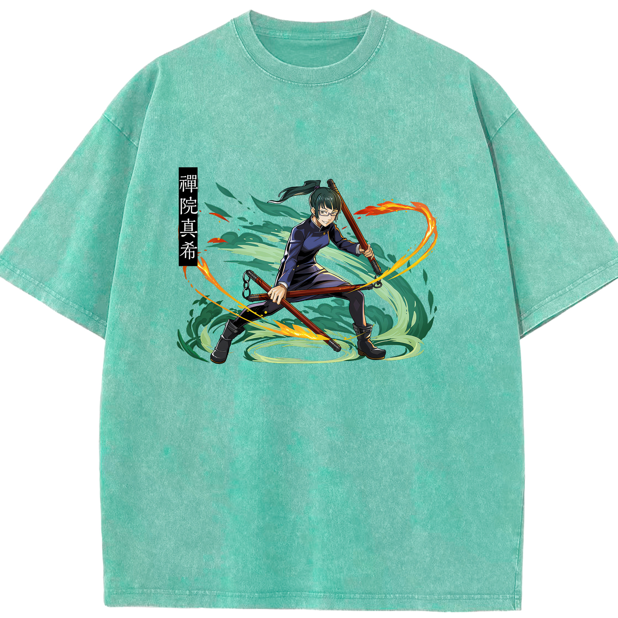 （画像用） 呪術廻戦 Jujutsu Kaisen 綿100% ヴィンテージ風 半袖Tシャツ（フロントプリント）